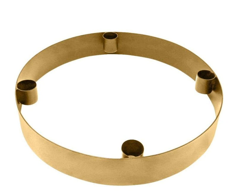 LaLe Living Ring-Kerzenständer "Onyx" aus Eisen in Schwarz matt, Ø25x4cm Outlet