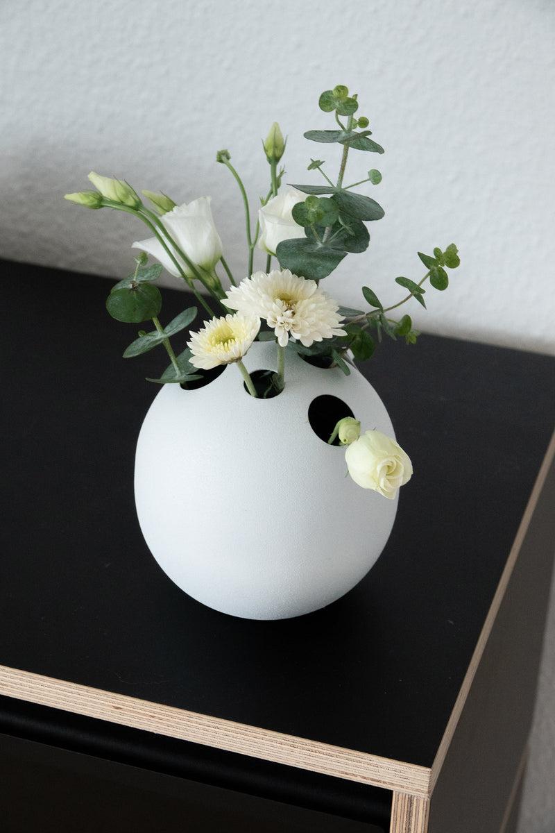 LaLe Living Kugelvase Hedi in Weiß, Ø13cm Angebote