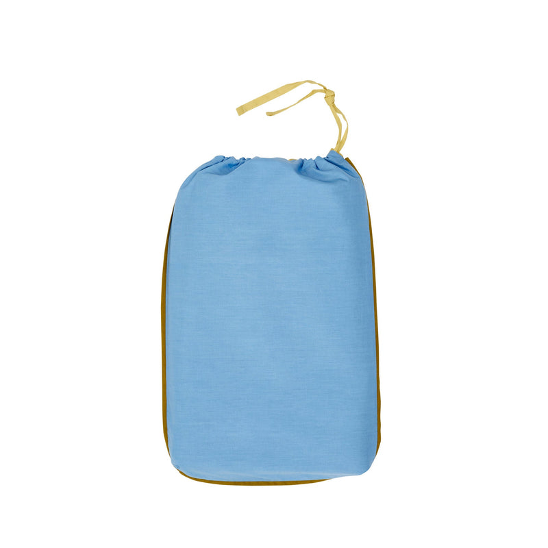 Hübsch Aki Bettwäsche 80/200 Blau/Gelb Verkauf