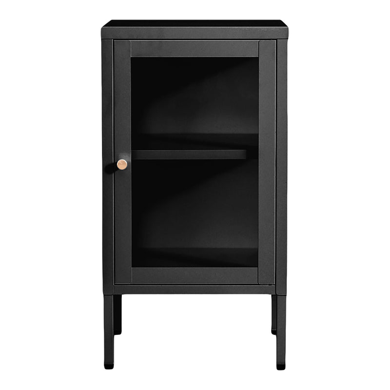 House Nordic kleine Vitrine Dalby aus Metall in Schwarz im Angebot
