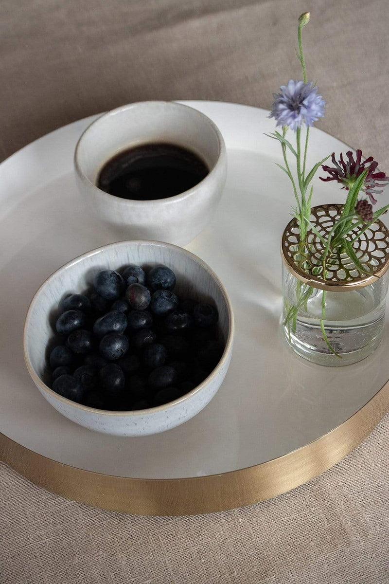 LaLe Living Serviertablett Glam aus Eisen in Gold/Weiß, Ø31 cm Angebote