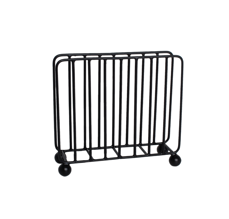 LaLe Living Serviettenhalter Nisa in Schwarz, 16 x 13,5 cm