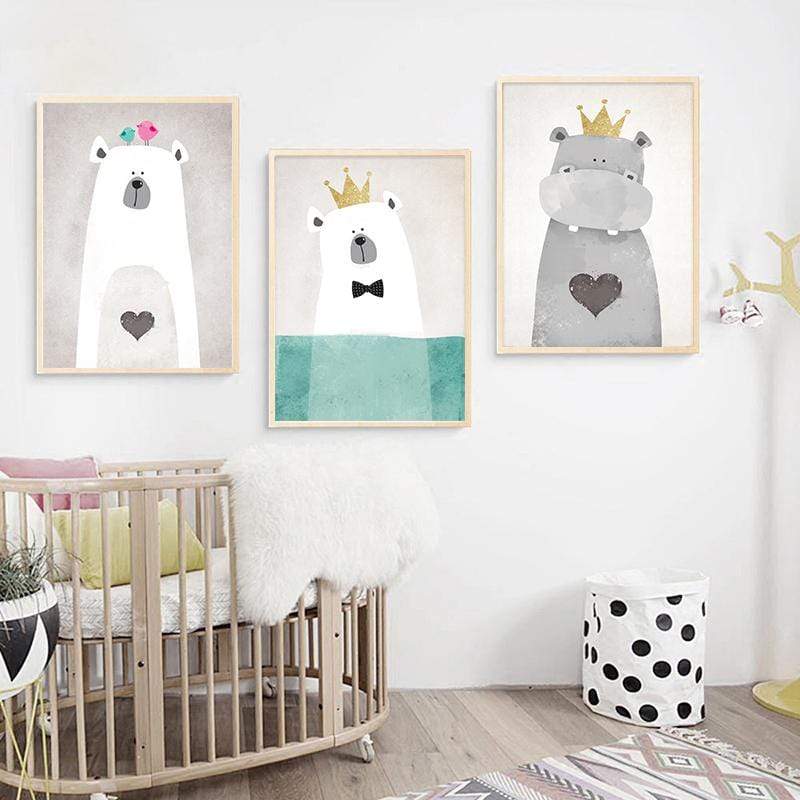 LaLe Living Bild Leinwanddruck Hippo A3 / A4 Fabrikverkauf