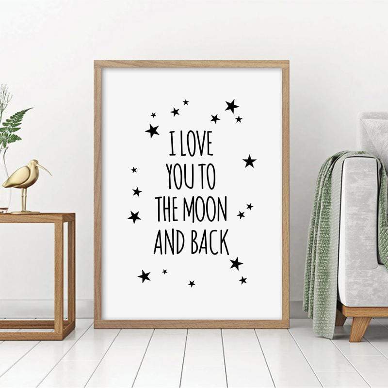 LaLe Living Bild Leinwanddruck mit süßem Schriftzug und Sternen als Motiv A4 21x30cm Online