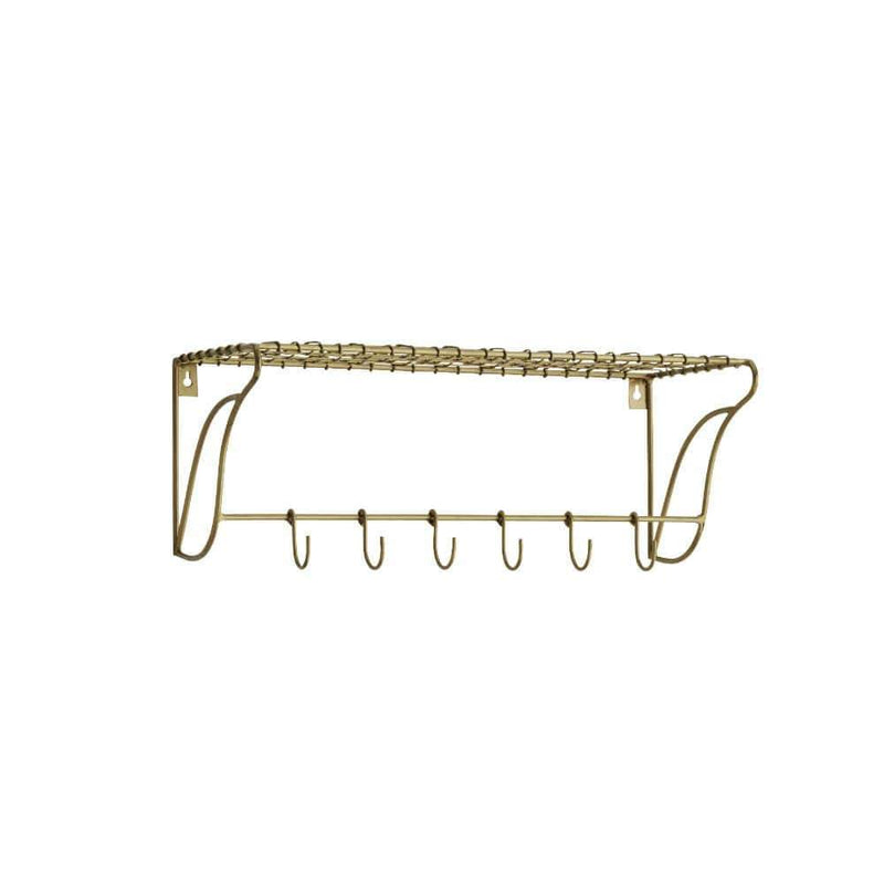 MADAM STOLTZ Garderobe in antik Messing Gold, 50x20x18 cm