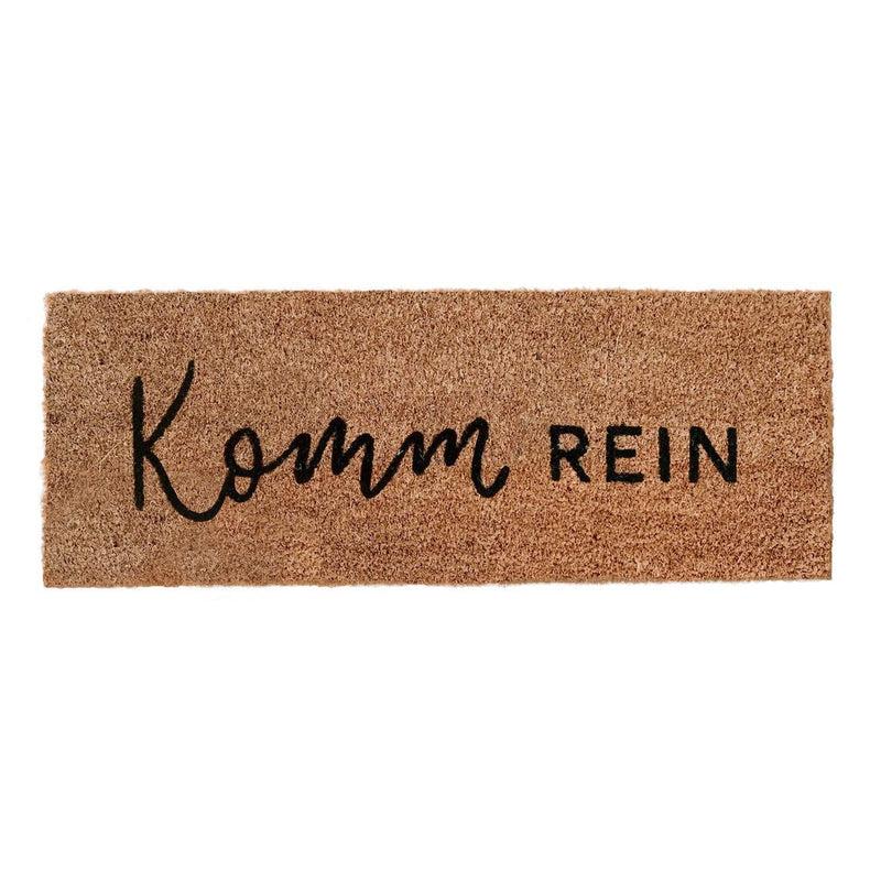 Eulenschnitt Fußmatte Komm Rein aus Kokos, 75 x 25 cm