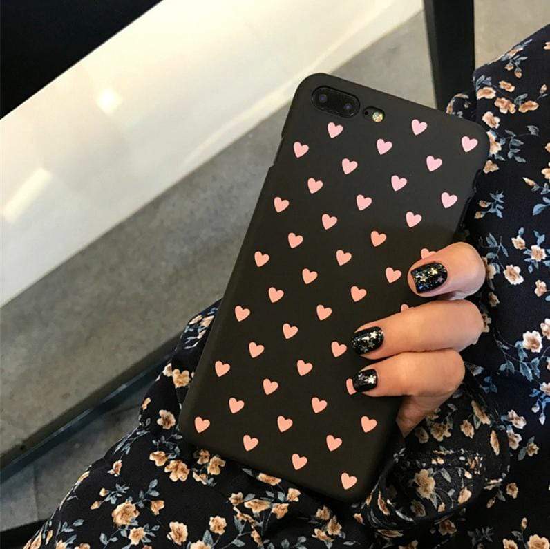 LaLe Living Handyhülle Herzen Motiv in Schwarz, Apple iPhone XS/X Verkauf