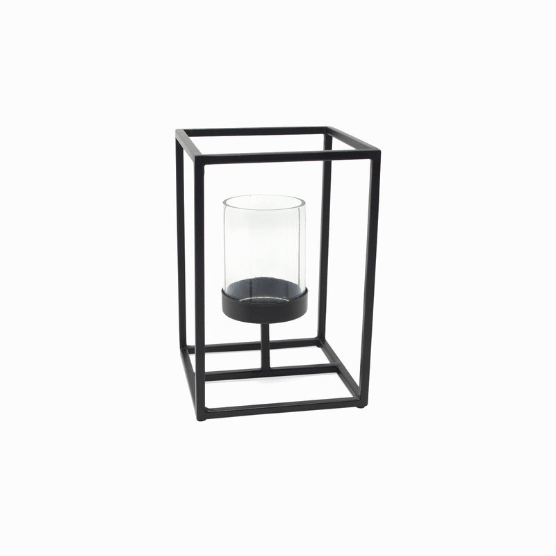 LaLe Living Teelichthalter Anila aus Eisen in Schwarz, 10 x 15 cm