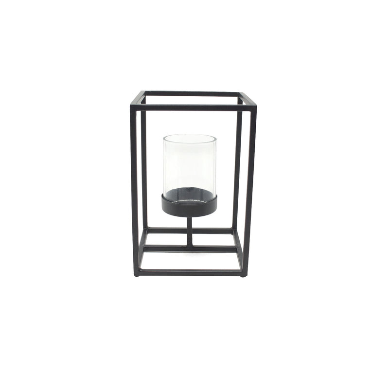 LaLe Living Teelichthalter Anila aus Eisen in Schwarz, 10 x 15 cm Outlet
