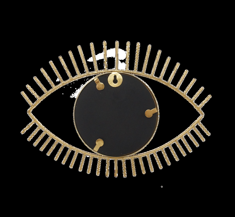 LaLe Living Spiegel Bakis aus Eisen in Gold, 36 x 25 cm Auslauf