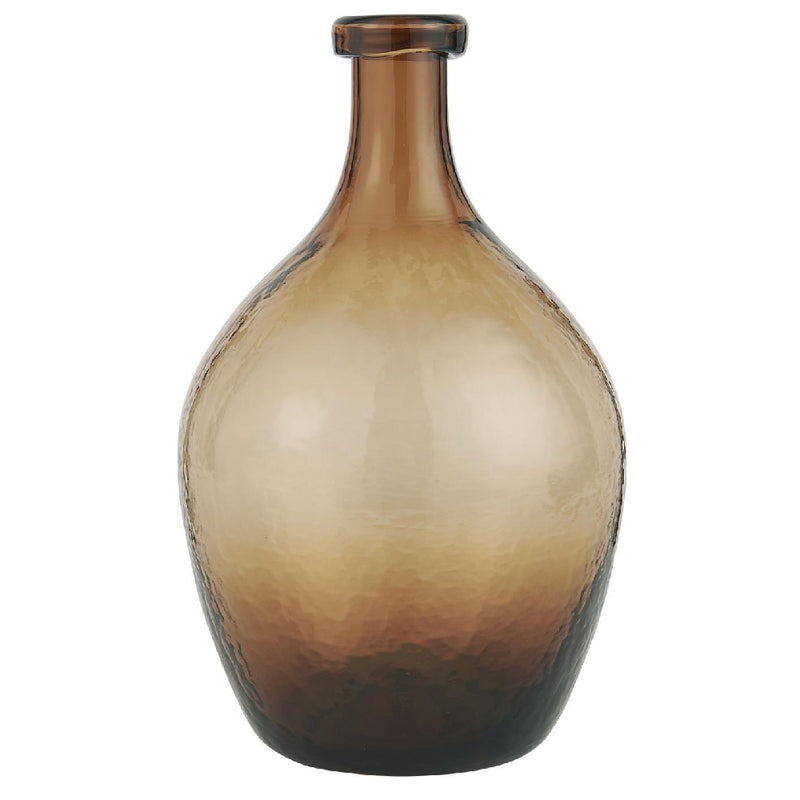 IB Laursen Glasballon Vase Braun, 28 cm