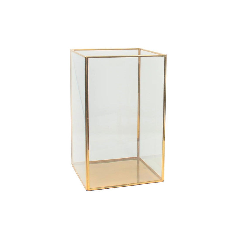 LaLe Living Laterne Batu S aus Eisen in Gold, 12 x 20 cm