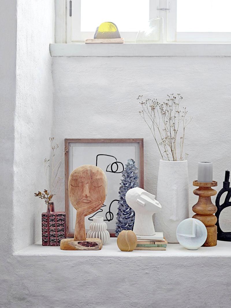 Bloomingville Halfdan Vase, Weiß, Steingut im Angebot