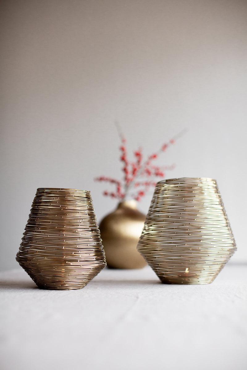 LaLe Living Laterne Elio in Gold, 2er Set Schlussverkauf