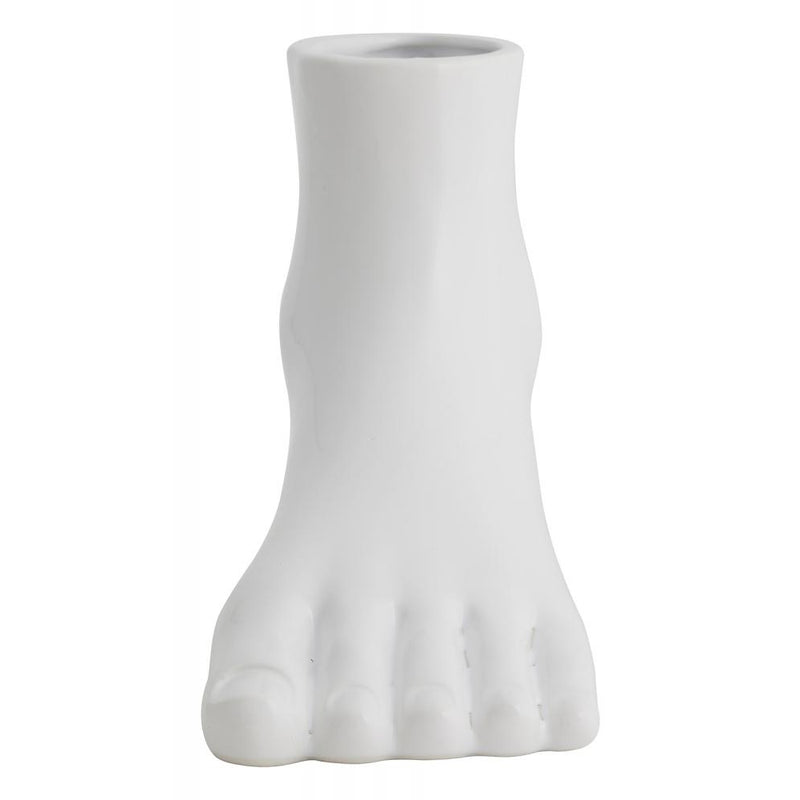 Nordal Vase Aruba in Fußform in Weiß , 19,5 x 26 cm