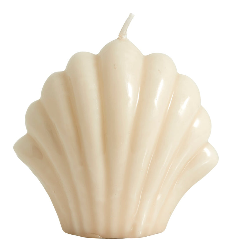 Nordal Muschel Kerze in Sand, 12,5cm, 14std. Brenndauer