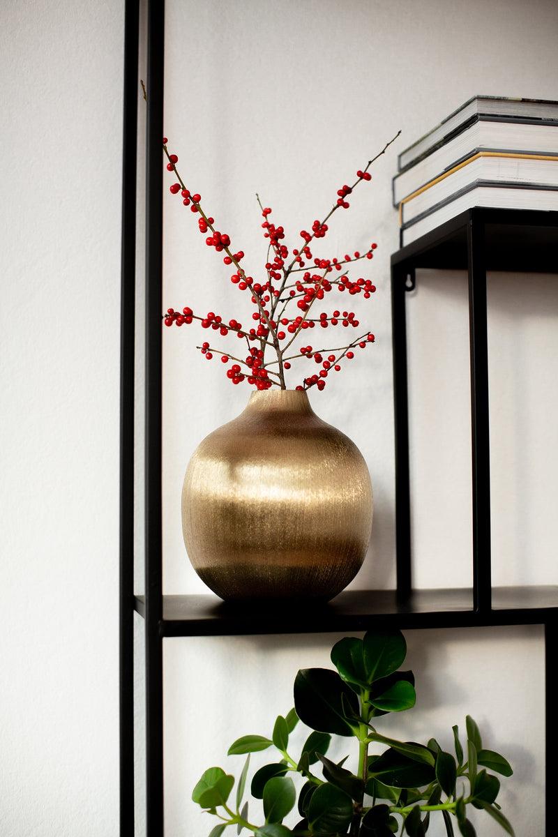 LaLe Living Vase Meliha in Gold, 20 x 22 cm Blitzverkäufe
