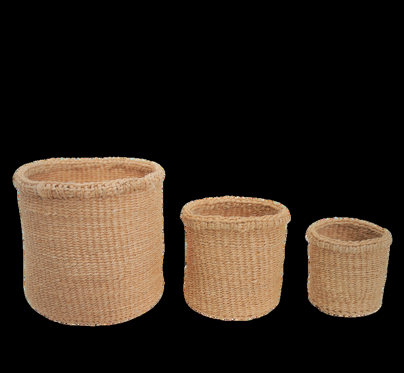 LaLe Living 3er Korbset Elani in Natur aus Sisal