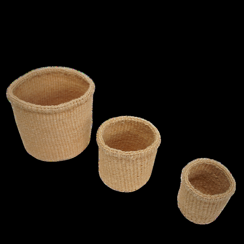LaLe Living 3er Korbset Elani in Natur aus Sisal Günstiger Verkauf