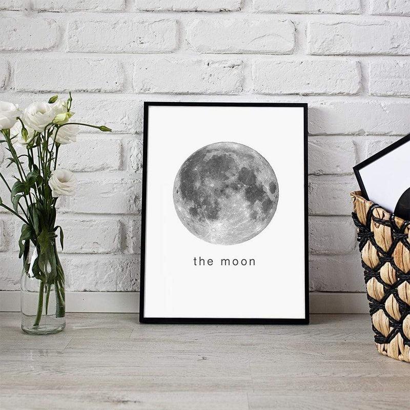 LaLe Living Bild Leinwanddruck "the moon" A4 21x30cm im Angebot