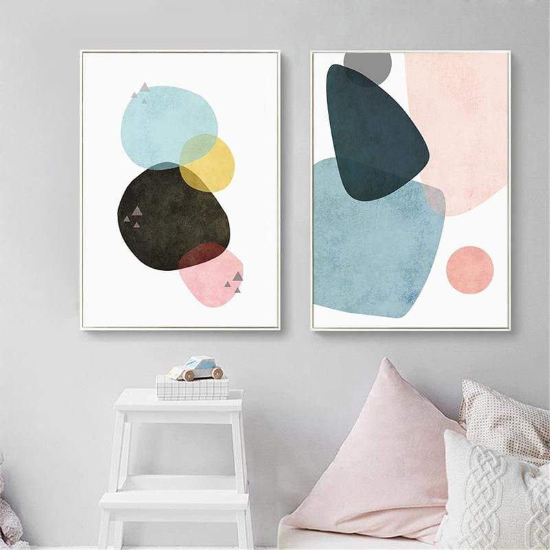 LaLe Living Bild Leinwanddruck Abstrakt in Pastell A4 Meist gekauft