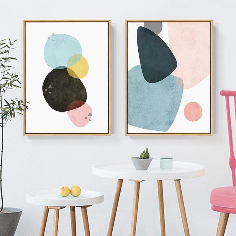 LaLe Living Bild Leinwanddruck Abstrakt in Pastell A4 Meist gekauft