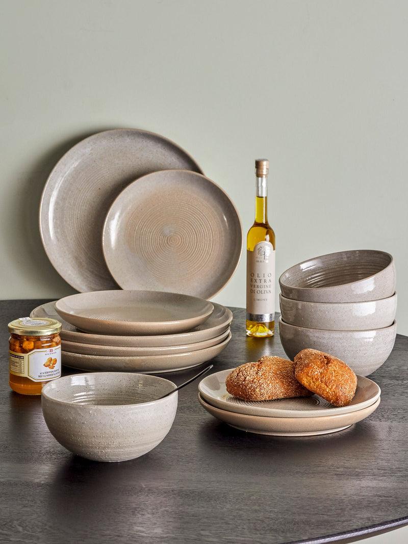 Bloomingville Taupe Geschirr-Set, Grau, Steingut Schlussverkauf