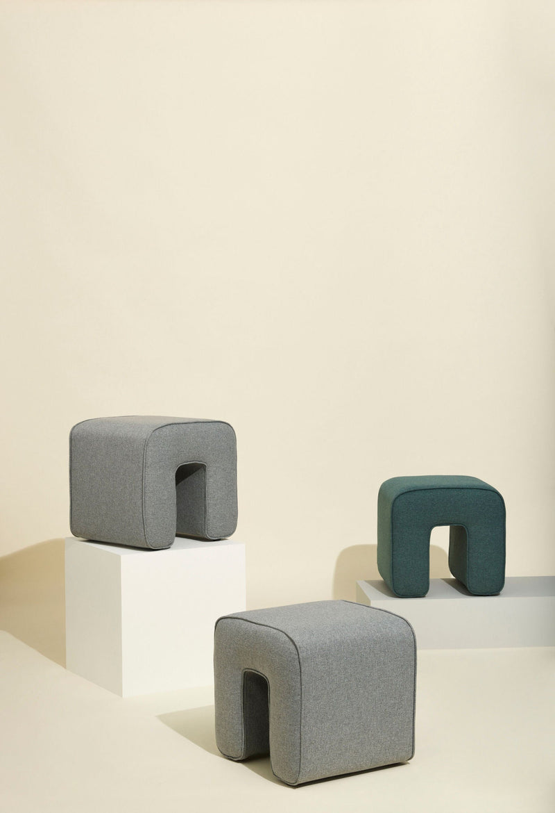 Hübsch Sculpture Pouf Grün Online