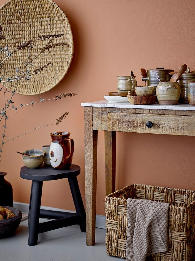 Bloomingville Creative Collection Malie Hocker, Schwarz, Mango Angebote