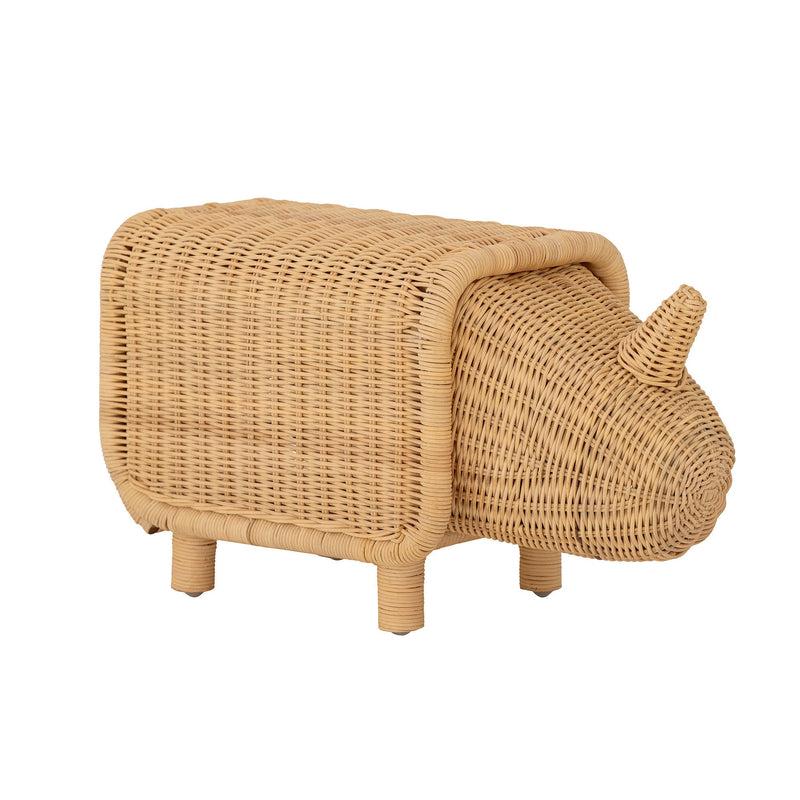 Bloomingville MINI Soffe Hocker mit Stauraum, Natur, Rattan