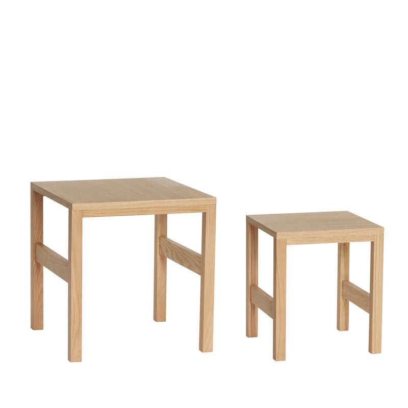 Hübsch Puzzle Tische Naturfarben (2er Set)