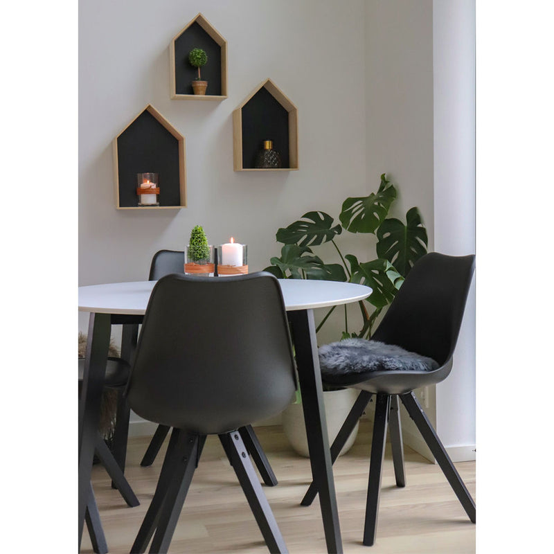 House Nordic Stuhl Bergen, 2er Set in Schwarz Angebote