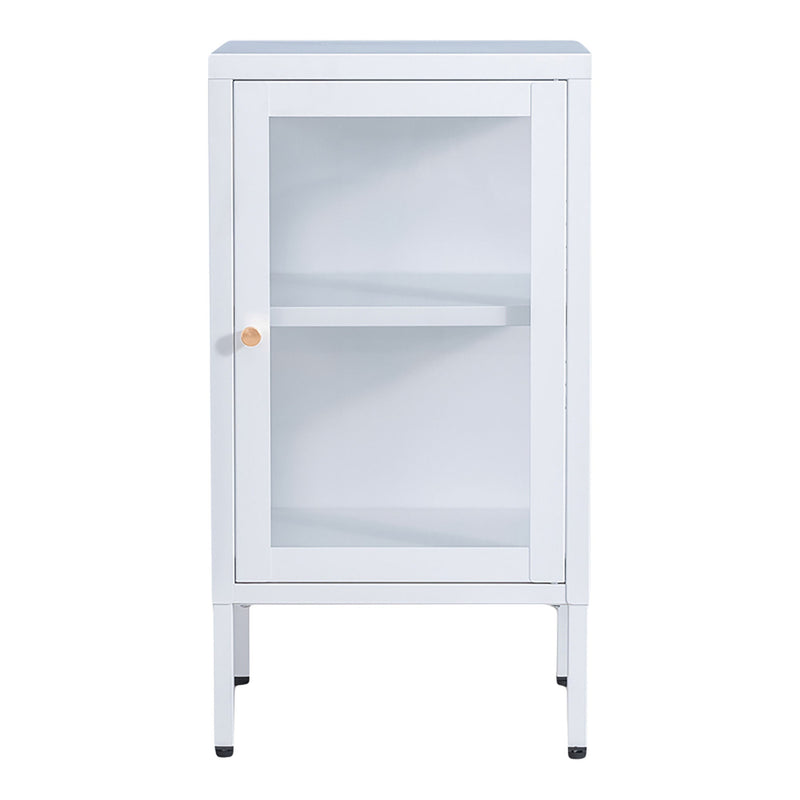 House Nordic kleine Vitrine Dalby aus Metall in Weiß