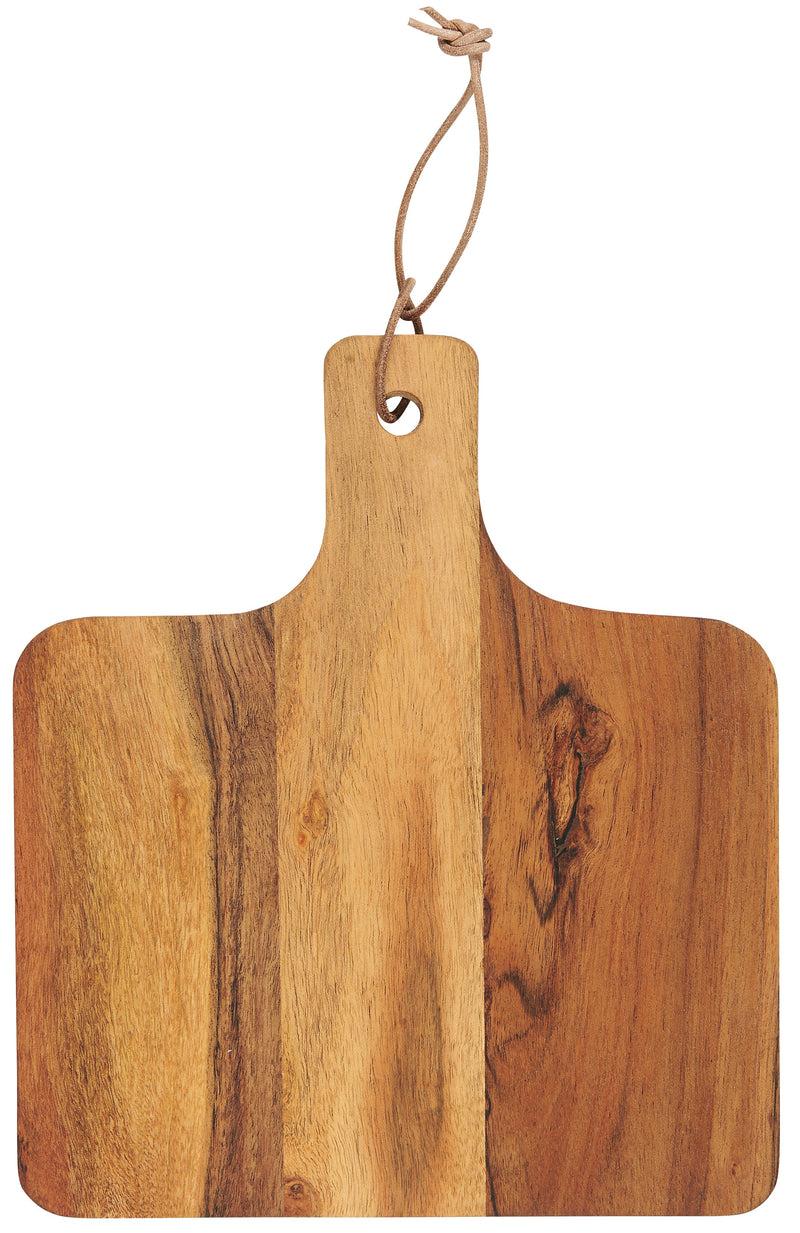 IB Laursen Tapasbrett aus Akazienholz mit Lederband, 25 x 29 cm