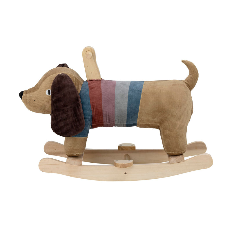 Bloomingville MINI Charlie Schaukelpferd Hund, Braun, Polyester Super Sparpreis