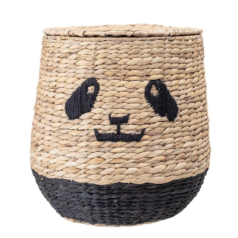 Bloomingville MINI Youl Korb mit Deckel, Natur, Wasserhyazinthe