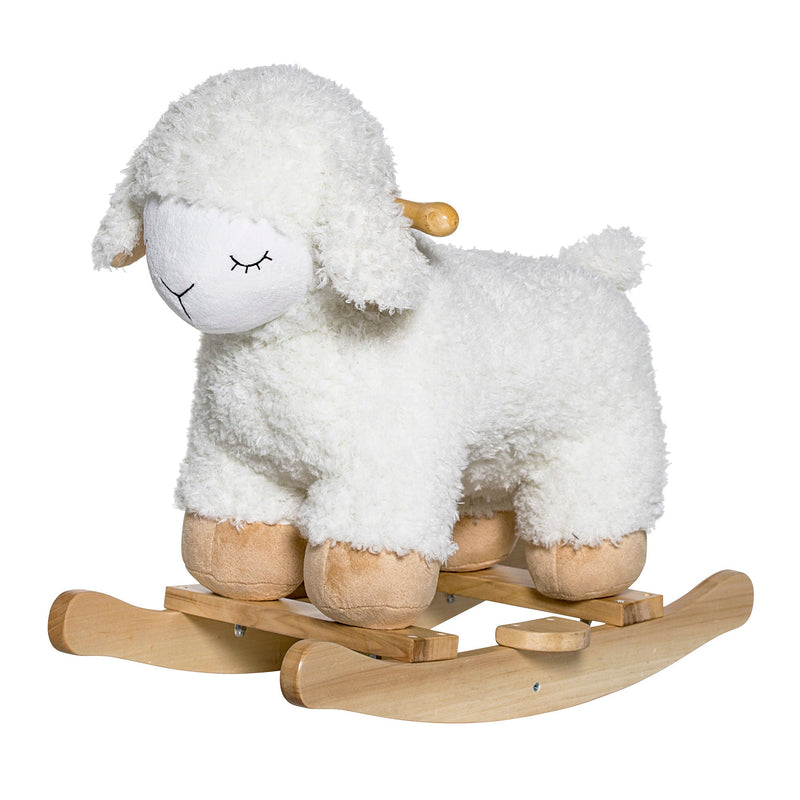 Bloomingville MINI Laasrith Schaukelspielzeug, Schaf, Weiß, Polyester