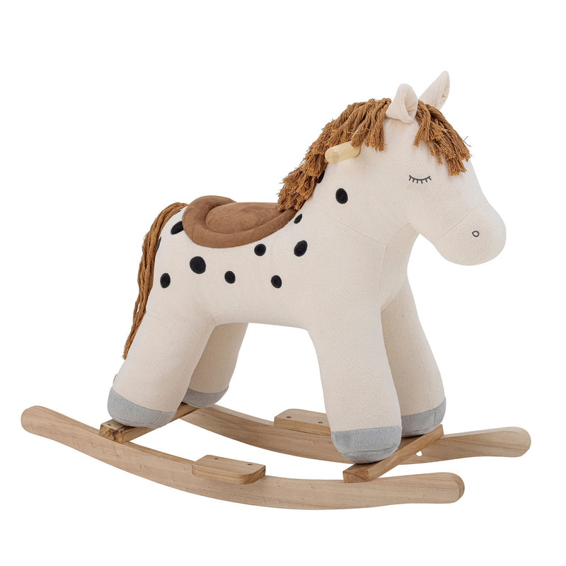 Bloomingville MINI Merlen Schaukelspielzeug, Pferd, Weiß, Polyester Osterangebot