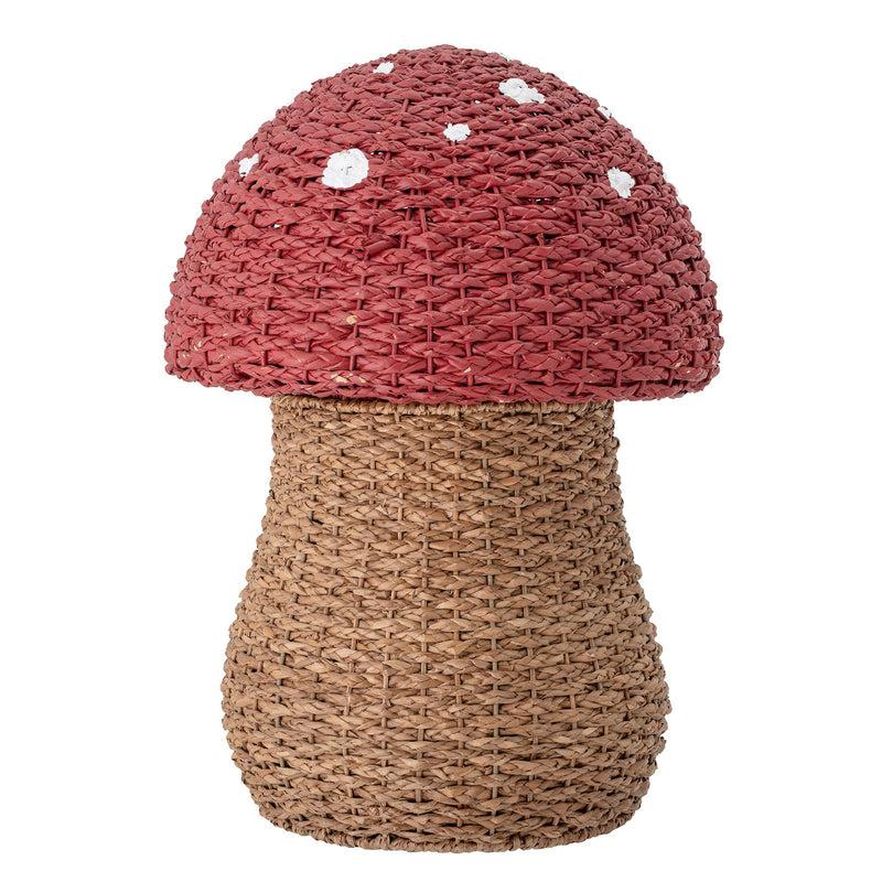 Bloomingville MINI Corintha Korb mit Deckel, Rot, Seegras