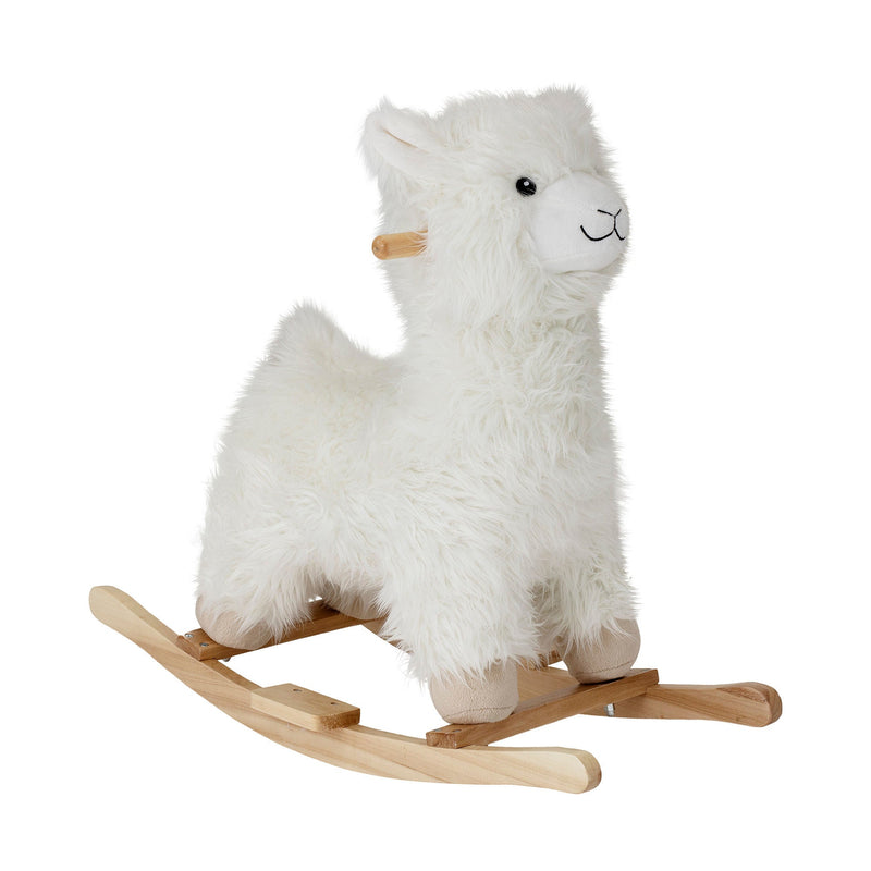 Bloomingville MINI Kinto Schaukelspielzeug, Lama, Weiß, Polyester