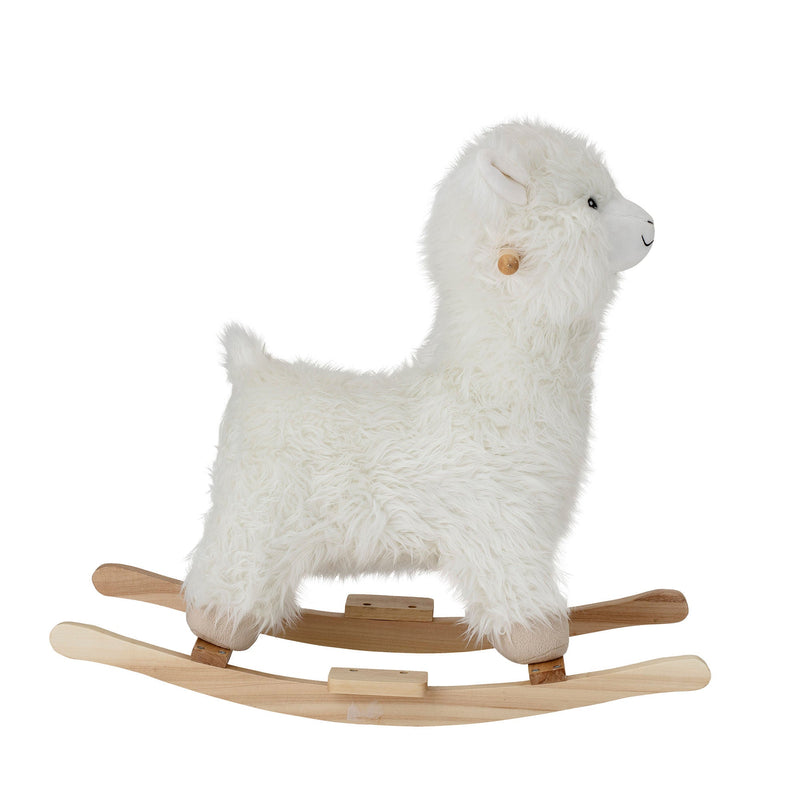 Bloomingville MINI Kinto Schaukelspielzeug, Lama, Weiß, Polyester Heißer Verkauf