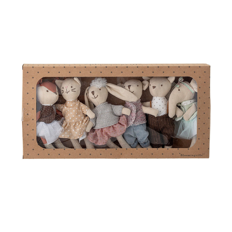 Bloomingville MINI tierische Freunde Puppen, Baumwolle Neueste Mode