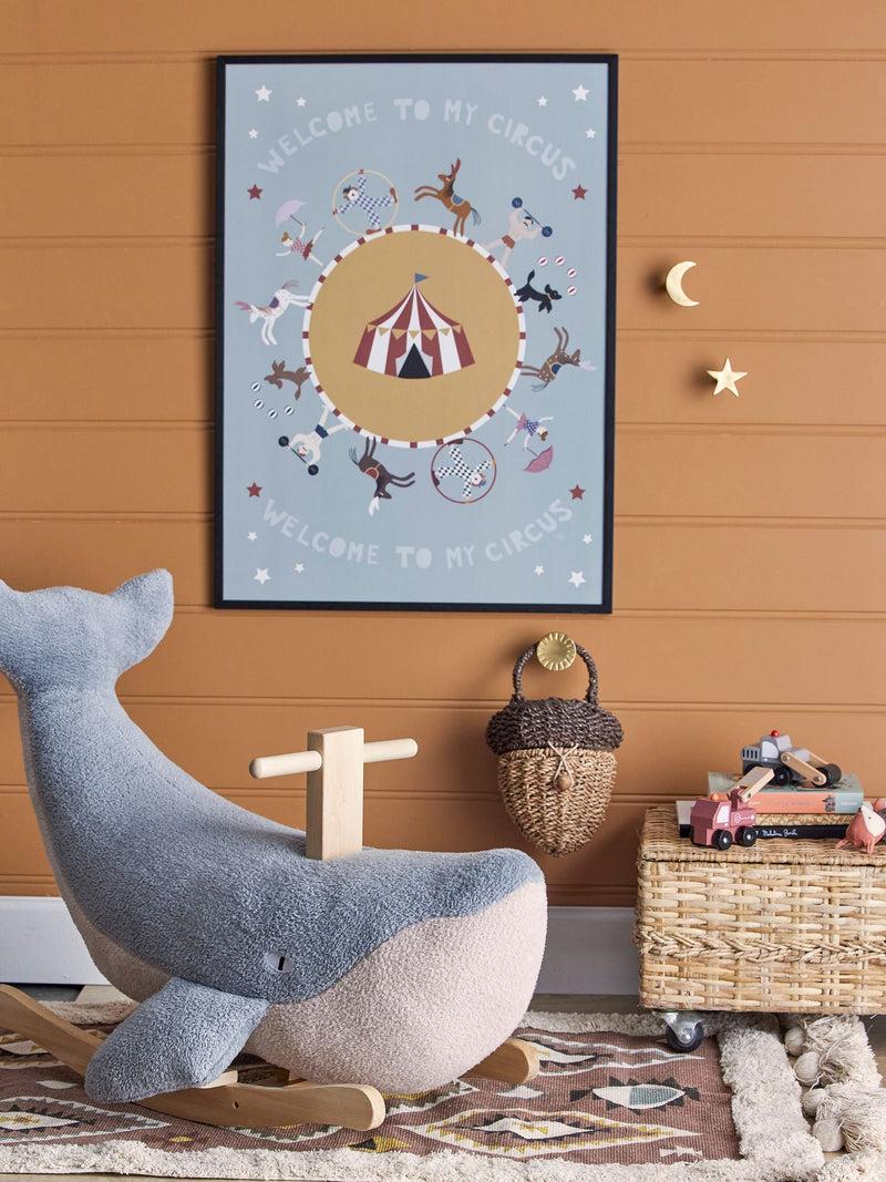 Bloomingville MINI Maximo Illustration mit Rahmen, Schwarz, Kiefer Zeitlich begrenztes Angebot