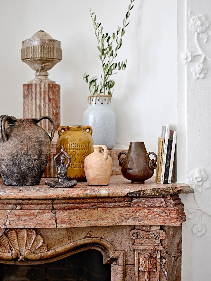 Bloomingville Rijad Deko-Vase, Gelb, Terrakotta Discount Store für neue Produkte