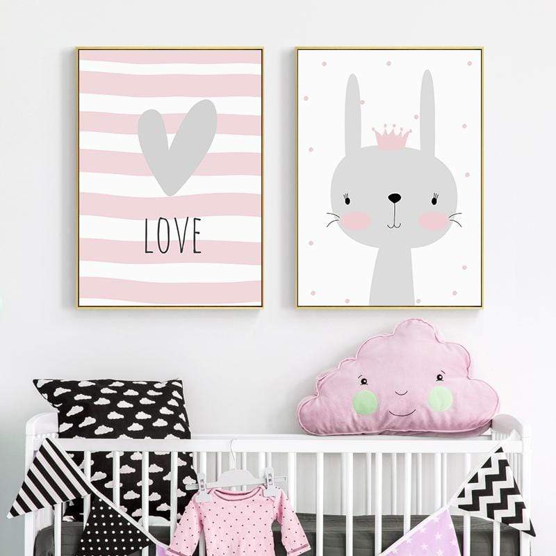 LaLe Living Leinwandbild mit niedlichem Bunny A4 21x30cm Günstiger Verkauf