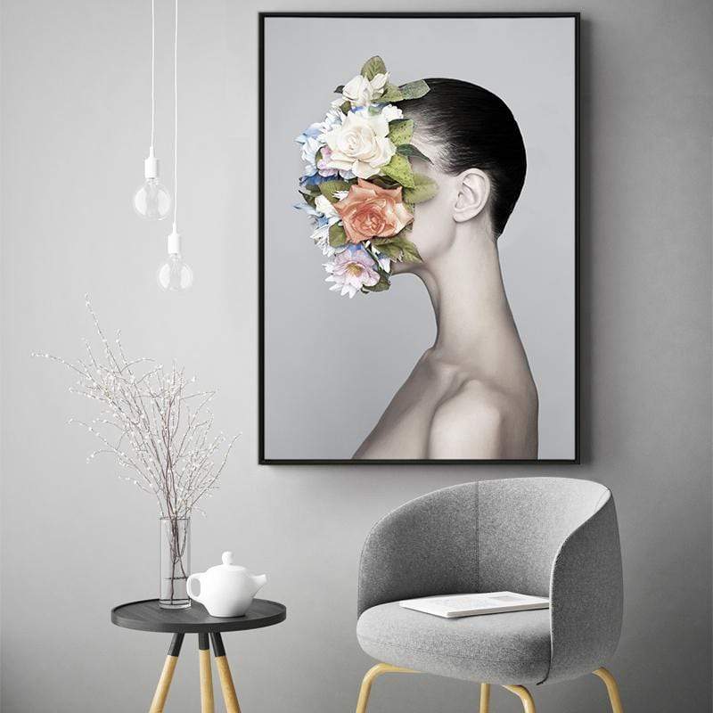 LaLe Living Bild Leinwanddruck Blumenbouquet Porträt A3 / A4 Limitierter Zeitrabatt