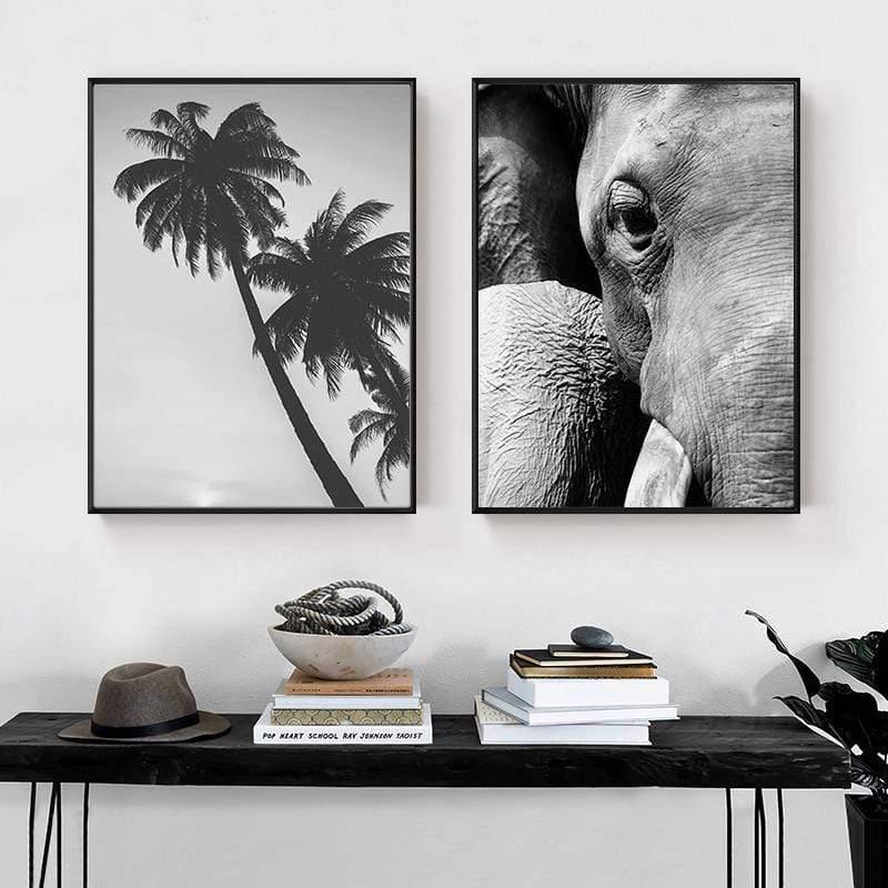 LaLe Living Bild Leinwanddruck mit Elefant A4 21x30cm Versandkostenfrei