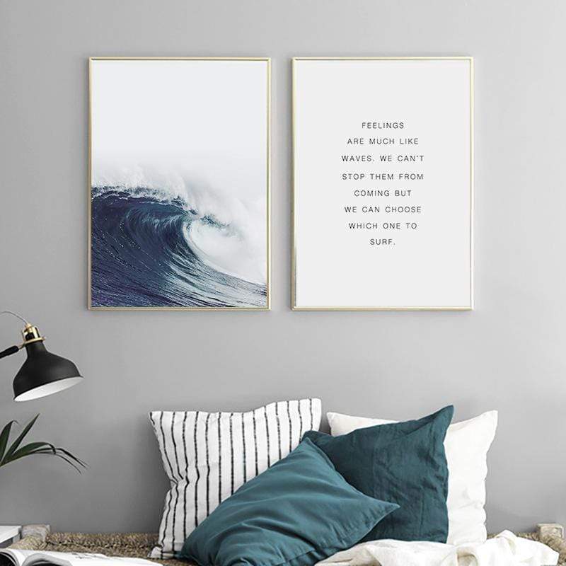 LaLe Living Bild Leinwanddruck Welle, 21 x 30xm Flash Sale