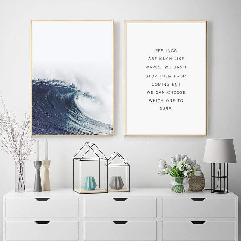 LaLe Living Bild Leinwanddruck Welle, 21 x 30xm Flash Sale