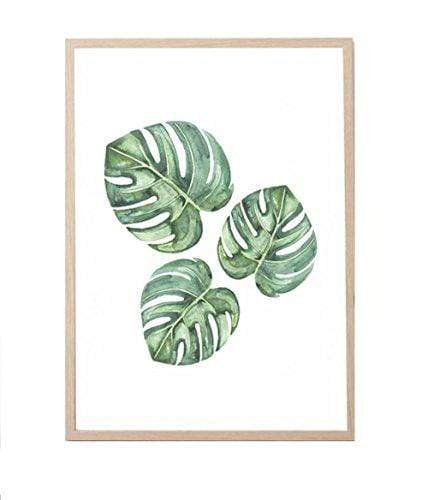 LaLe Living Bild Leinwanddruck mit tropischem Blatt A4 21x30cm Online Shopping